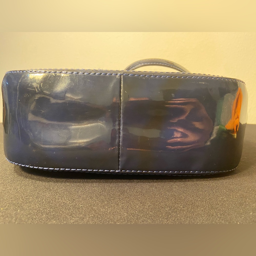 COACH Willis ~ Cobalt Blue ~ Patent Leather Silver HW ~ Crossbody ~ Handbag 💙🩶 - Picture 11 of 16